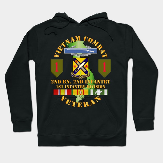 Vietnam Combat Infantry Veteran w 2nd Bn 2nd Inf 1st Inf Div SSI Hoodie by twix123844